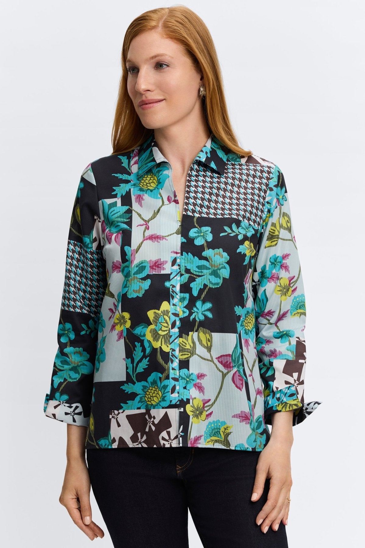 Agnes Fall Women's Long Sleeve Popover Shirt - Casual Button Down Blouse for Work & Everyday Wear | Perfect for Office, Date Night and Fall Outfits