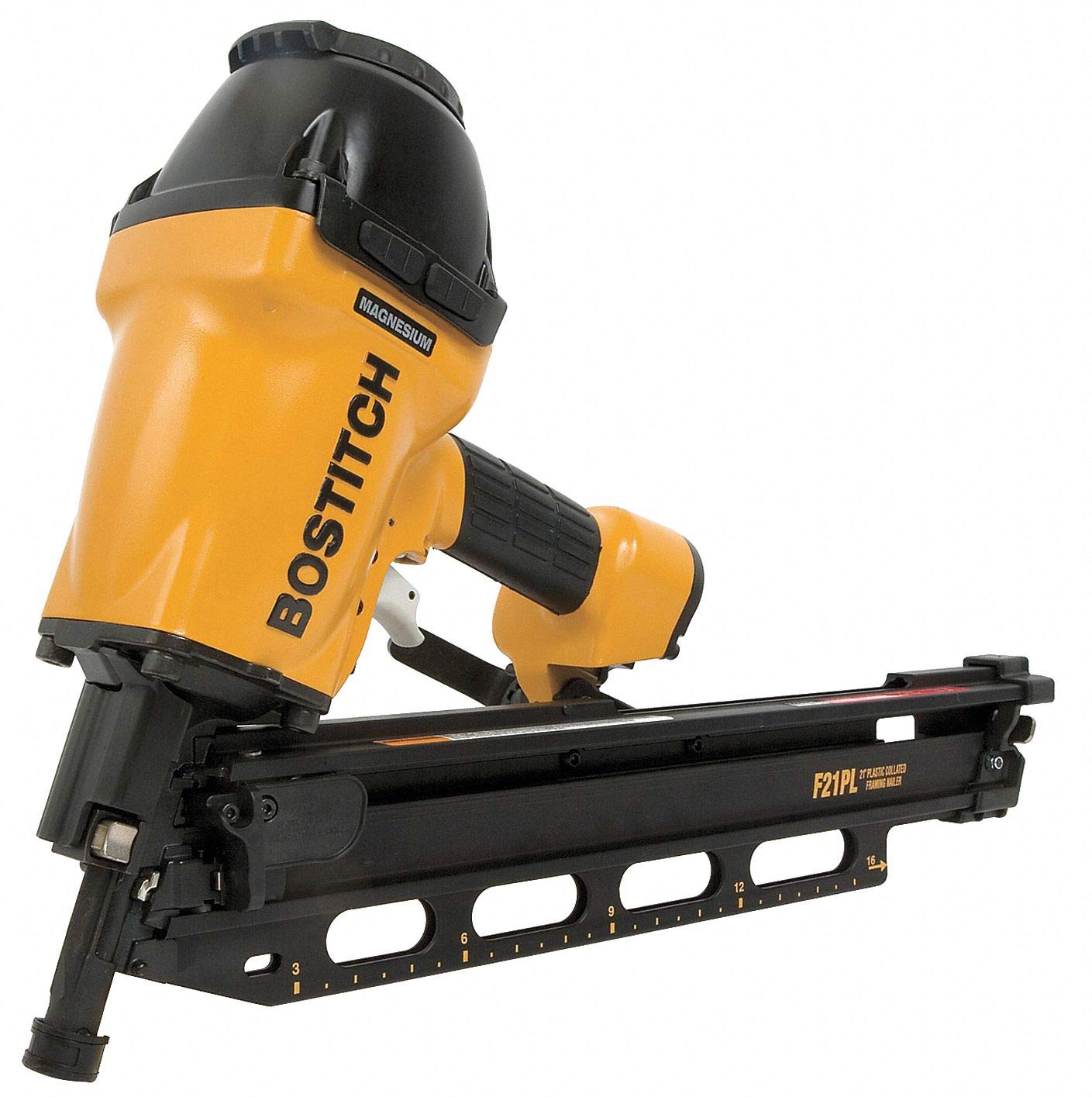BOSTITCH F21PL2 Plastic Collated Framing Nailer - 21 Degree Full Round Head Nails - Heavy Duty Construction for Wood Framing, Roofing, Deck Building & DIY Projects