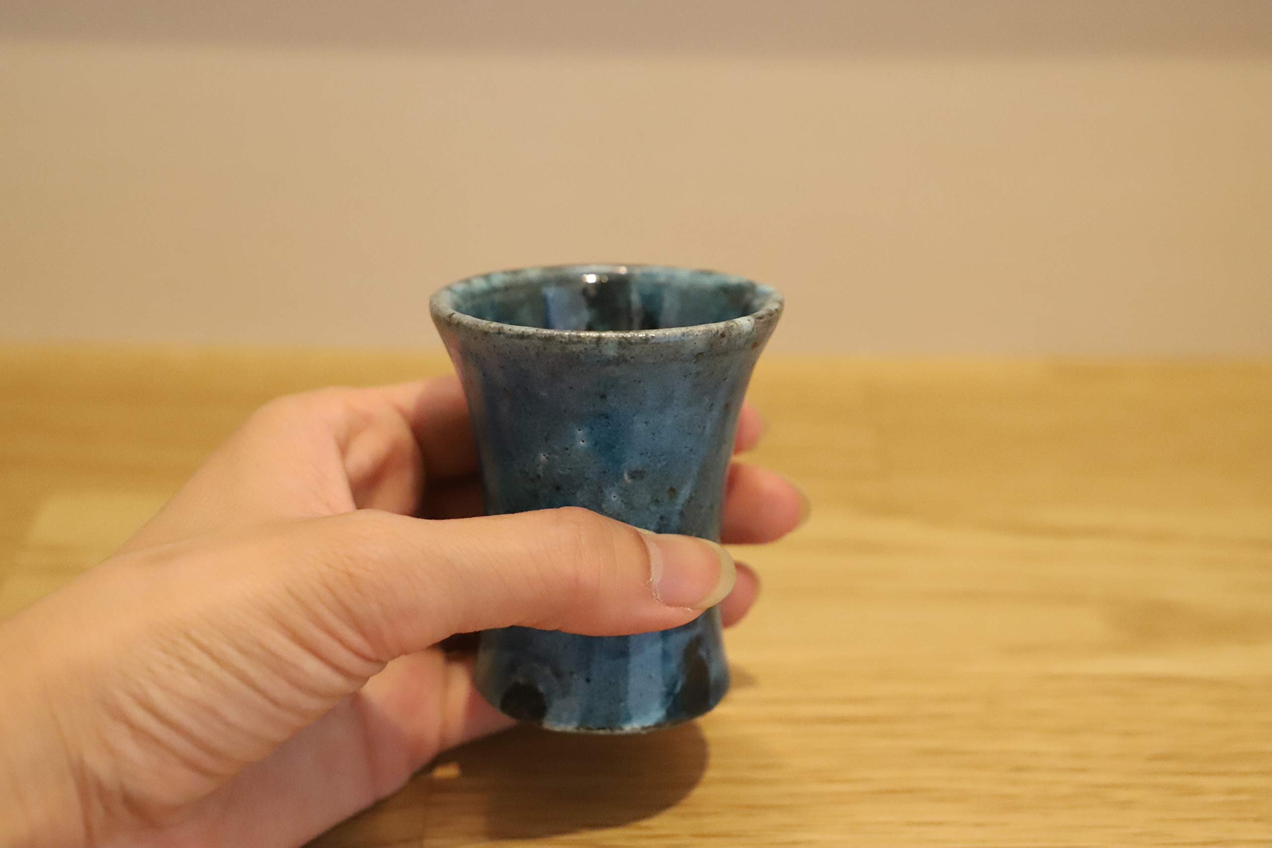 Premium Turkish Blue Liquor Bottle 150cc with 60cc Cup - Authentic Kakilin Sake Set in Elegant Gift Box L1701 - Perfect for Home Bars, Gifts & Japanese-Themed Parties