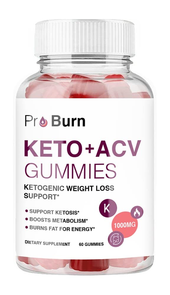Pro Burn Keto ACV Gummies - Advanced Weight Management Supplement with Apple Cider Vinegar - 60 Gummies (1 Month Supply) - Supports Ketosis & Fat Burning for Men & Women - Perfect for Low Carb Diet & Healthy Lifestyle