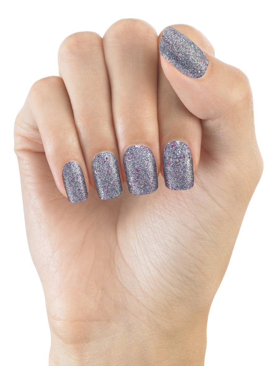 Elegant Glitter Press-On Nails Short Acrylic False Nails - Razzle Dazzle Design for Parties, Weddings & Special Occasions