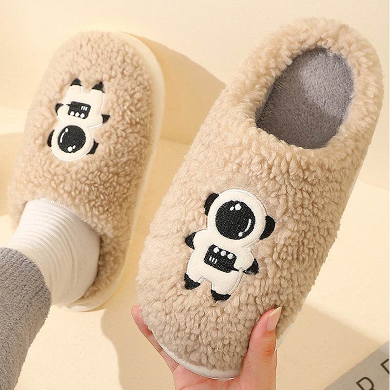 Furry Astro Space Slippers - Cozy Astronaut-Themed House Shoes for Men & Women | Perfect for Home, Lounge & Sci-Fi Cosplay