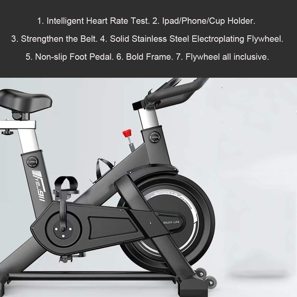 Premium Spinning Bike for Home Gym - Heavy Duty Indoor Cycling Exercise Bike with Full-Wrapped Flywheel for Cardio Workout | Perfect for Weight Loss & Fitness Training | Home & Commercial Use