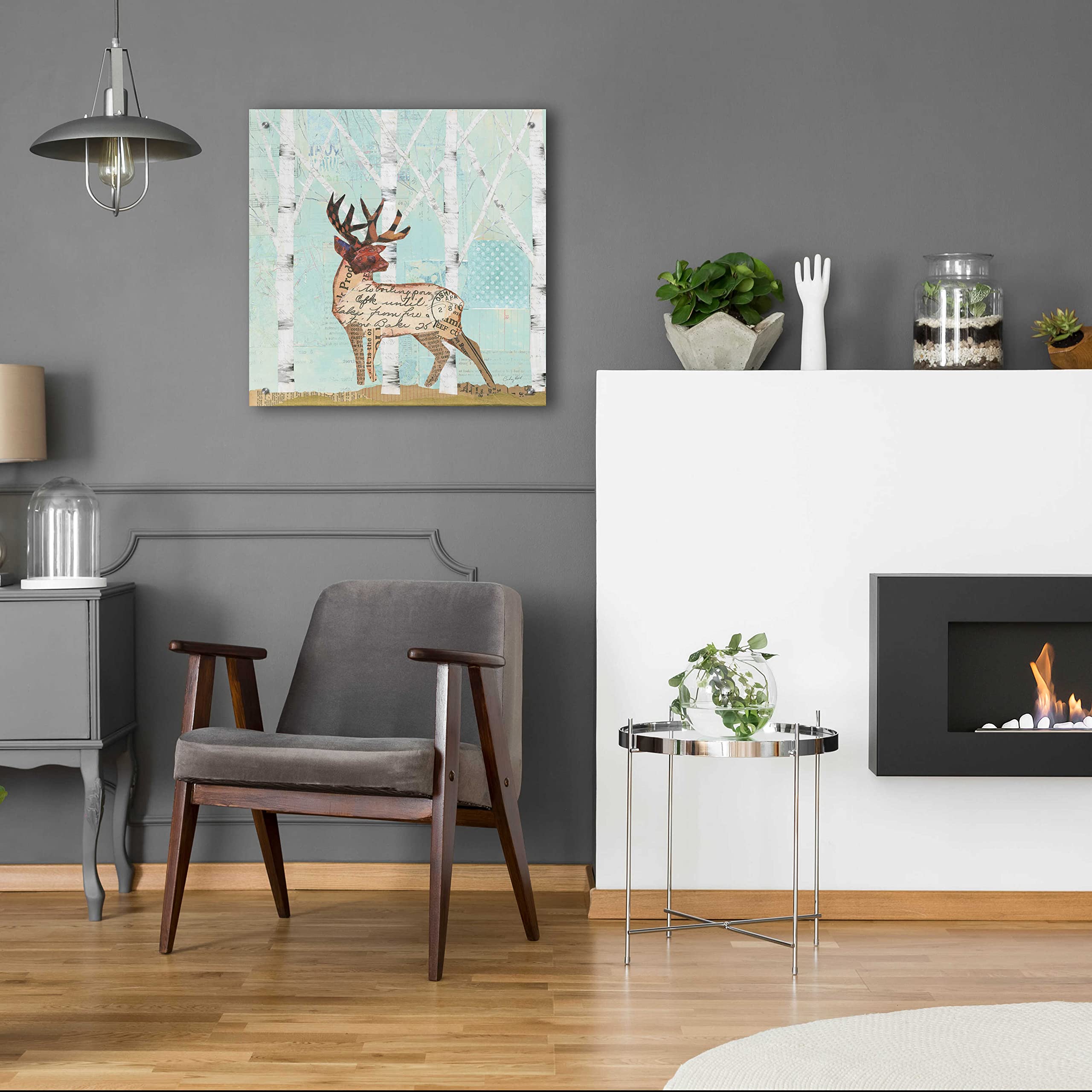 Courtney Prahl 'In the Forest III' Acrylic Glass Wall Art - 24x24 Inch Modern Abstract Painting for Living Room, Bedroom & Office Decor