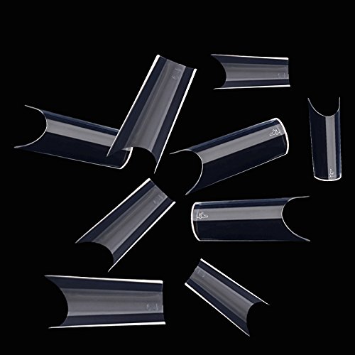 Premium 500pcs Clear Square Fake Nails - Acrylic C Curve False Nails for Gel Polish & Nail Art | Perfect for French Manicure, Salon Use & DIY Home Nail Designs