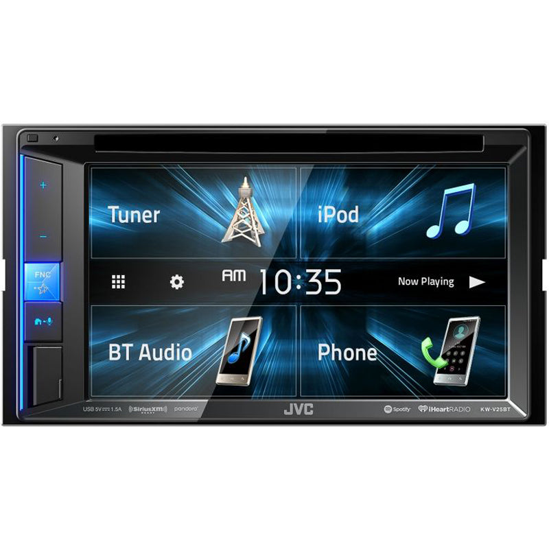 JVC KW-V25BT Double DIN Car Stereo with Bluetooth, Apple CarPlay, Android Auto - Perfect for Hands-Free Calling & Music Streaming in Your Vehicle