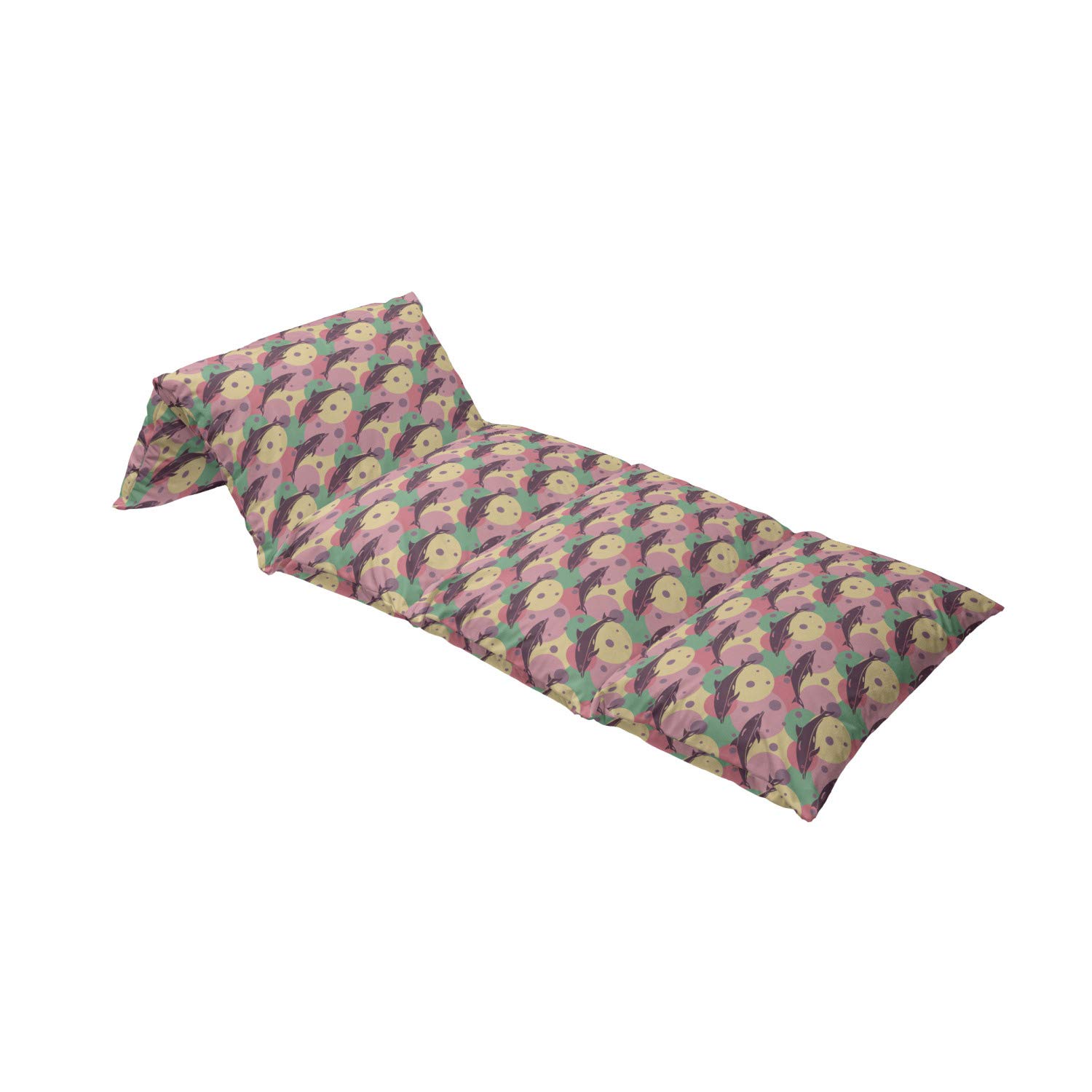 Ambesonne Waterproof Floor Pillow Cover - Dolphin & Ocean Bubbles Design, 88