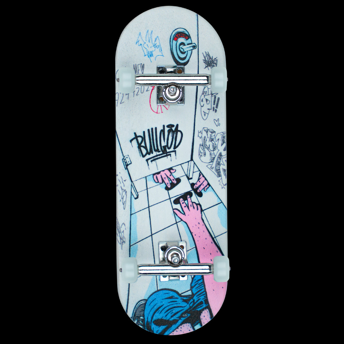 BullGod Premium Fingerboard Complete WC Encounter - Professional Finger Skateboard for Tricks & Stunts - Perfect for Skateboard Enthusiasts & Collectors - Great for Office Desk Fun, Stress Relief & Skill Practice
