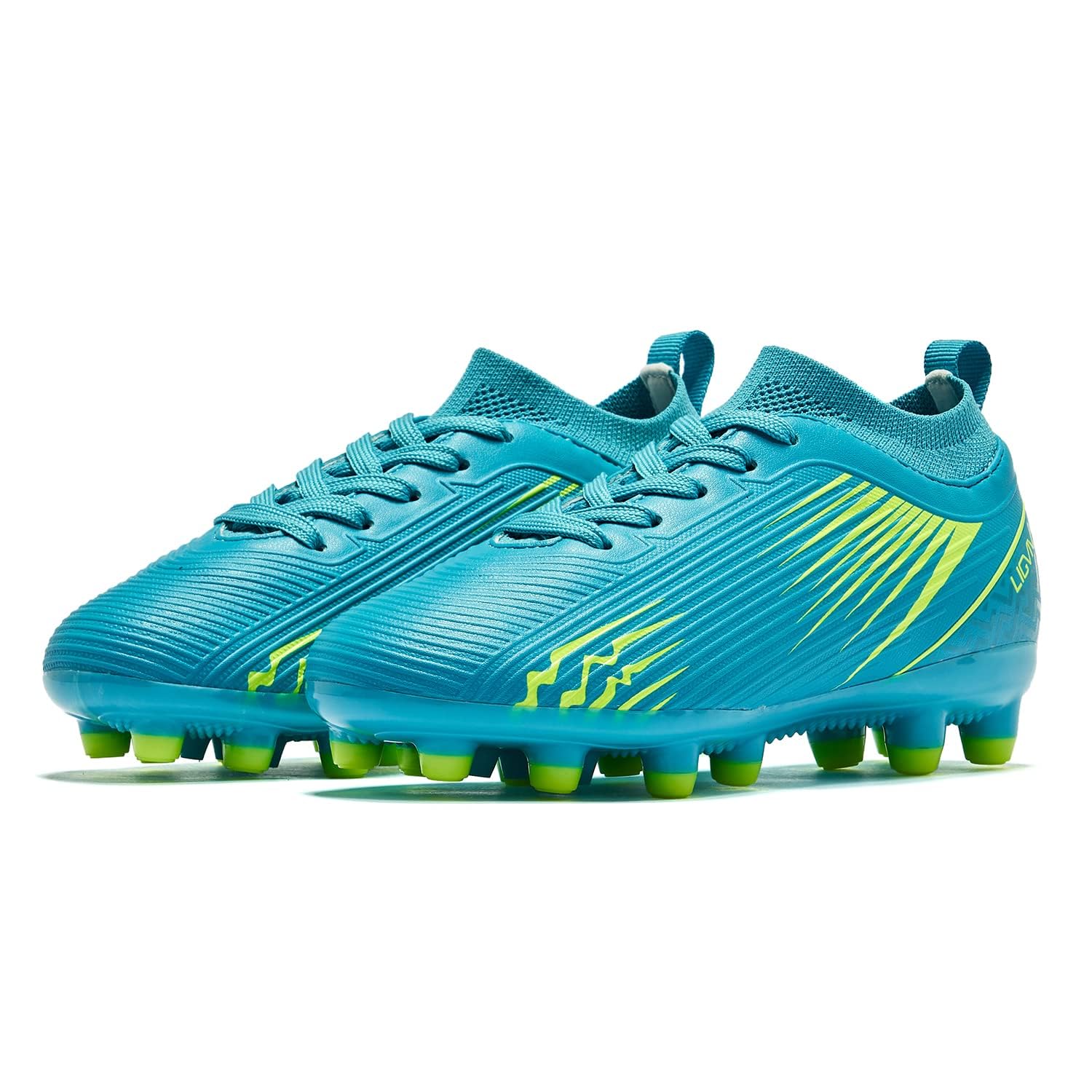 **Kids Soccer Cleats for Boys & Girls - Dynamic Collar Football Shoes for Firm Ground - Toddler/Little Kid/Big Kid Sizes - Perfect for Outdoor Matches & Training**