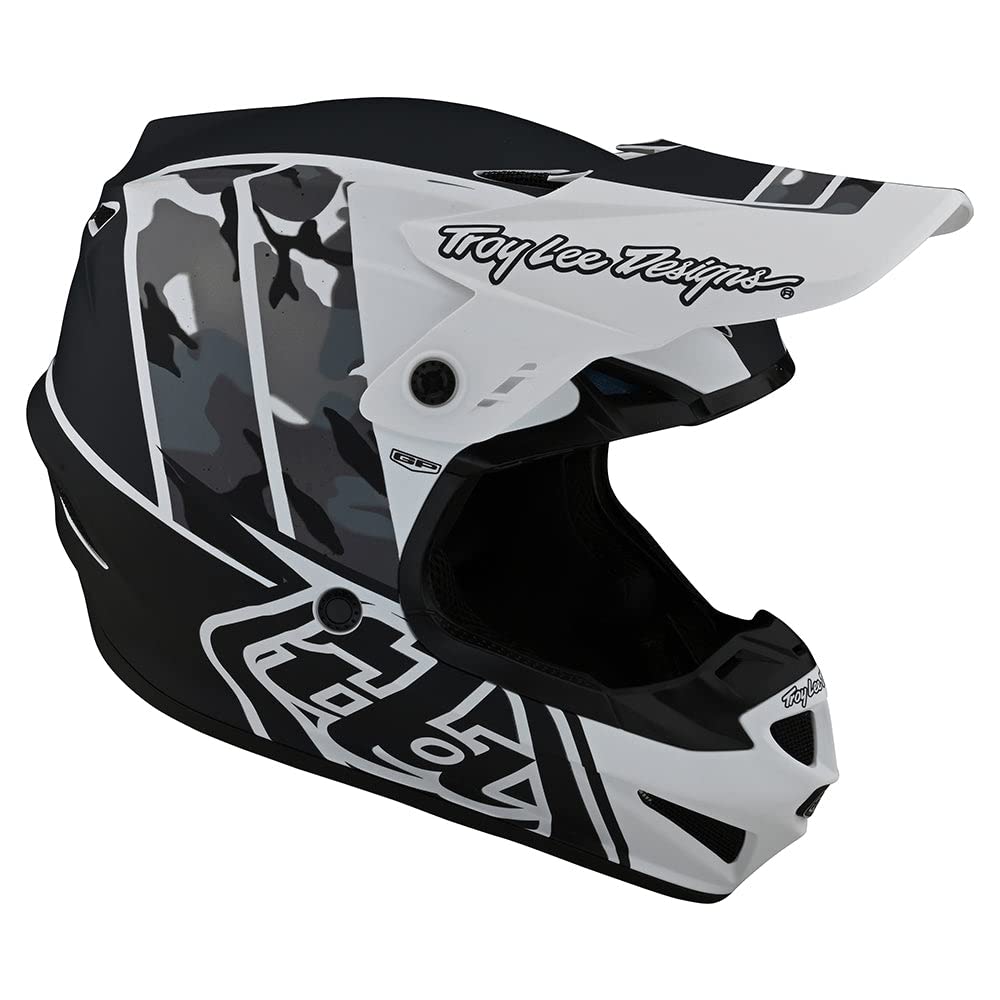 Troy Lee Designs GP Anarchy Adult Offroad Motocross Dirt Bike ATV Powersports Racing Full Face Helmet - Lightweight Ventilated Youth GP Helmet in NOVA CAMO White (Size MD) for Trail Riding, MX Racing & Offroad Adventures
