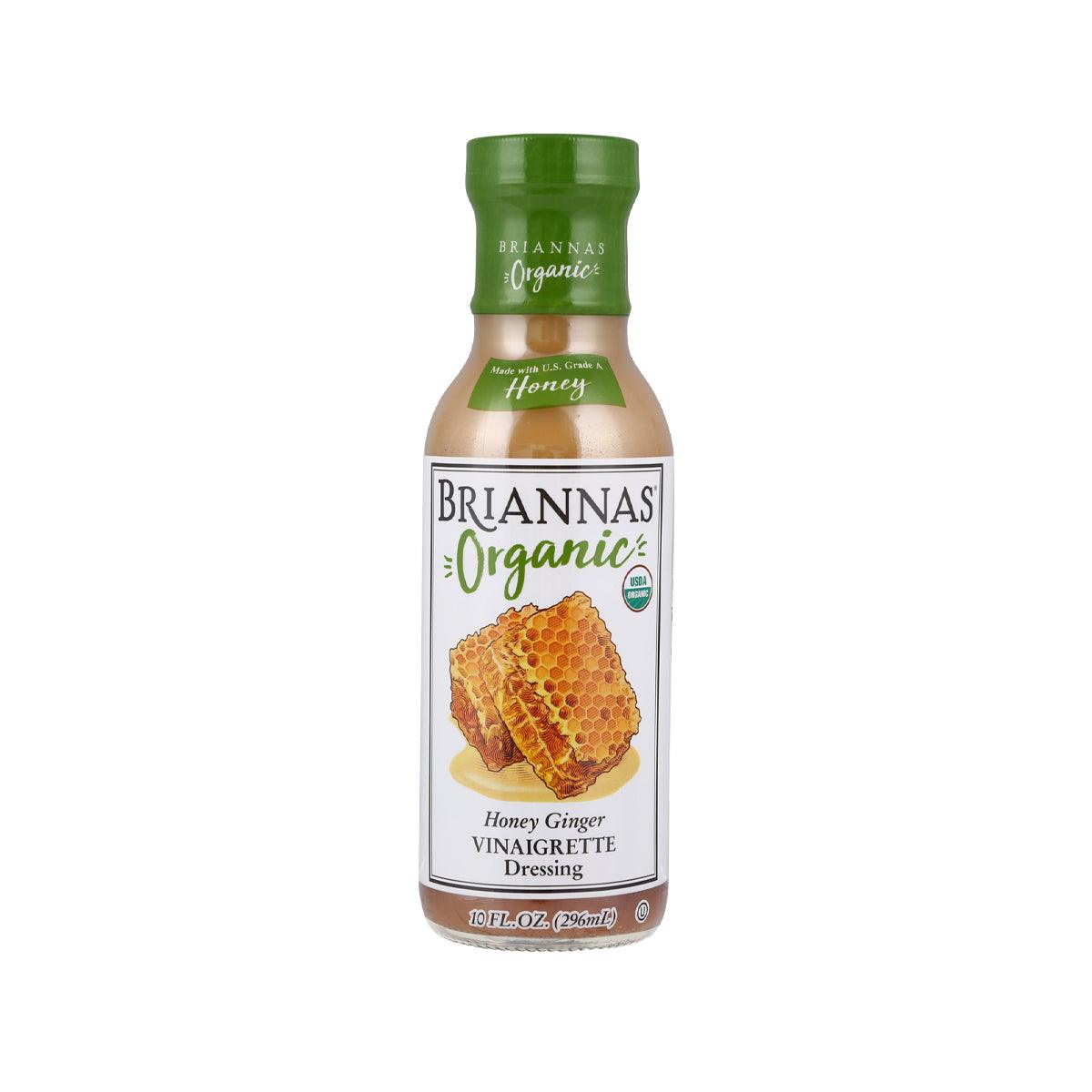 Organic Honey Ginger Vinaigrette Dressing - 10 fl oz (296mL) - Gluten Free, Vegan Salad Dressing - Perfect for Salads, Marinades & Dipping Sauces
