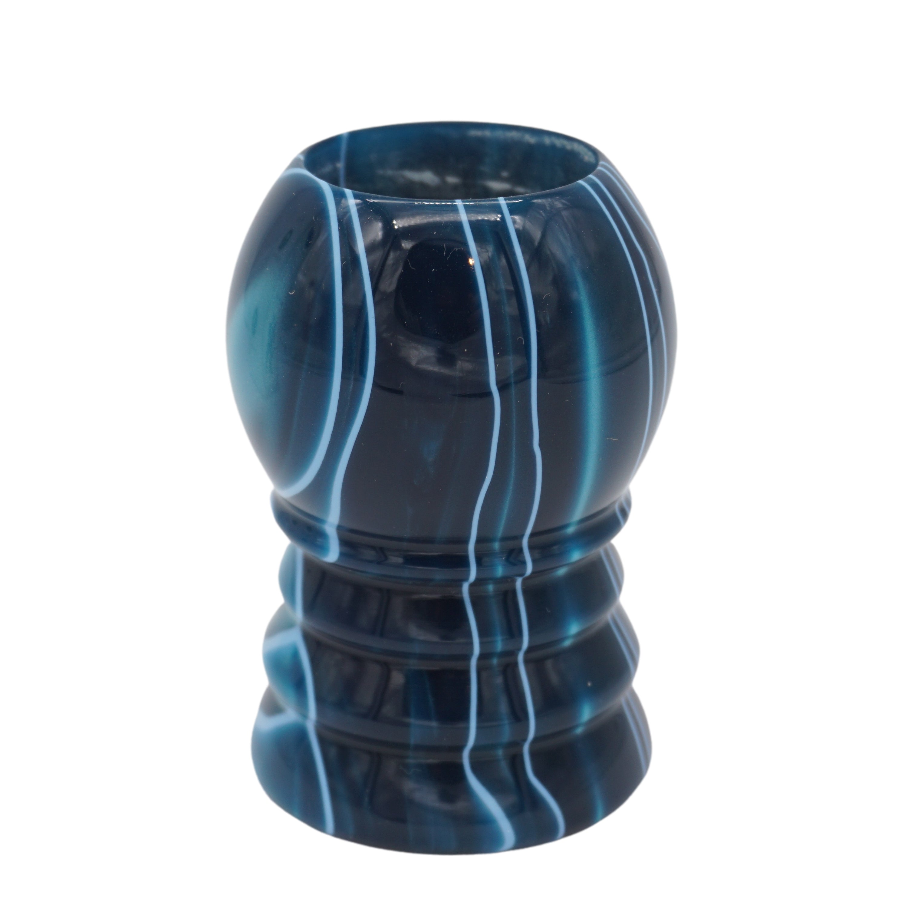 Premium Ocean Waves Handcrafted Shaving Brush Handle - Fits 24mm & 26mm Knots - Perfect for Wet Shaving & Grooming Gifts - Luxury Bathroom Accessory for Men