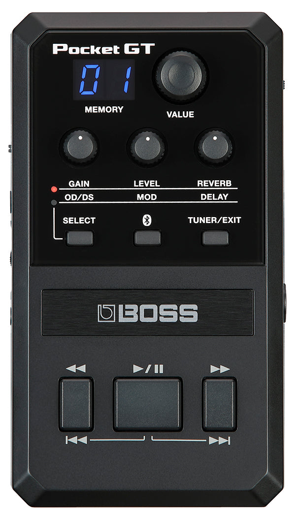 Boss Pocket GT Rechargeable Guitar Amp Modeler - Portable Guitar Effects Processor for Electric & Acoustic Guitars - Perfect for Practice, Recording & Live Performances