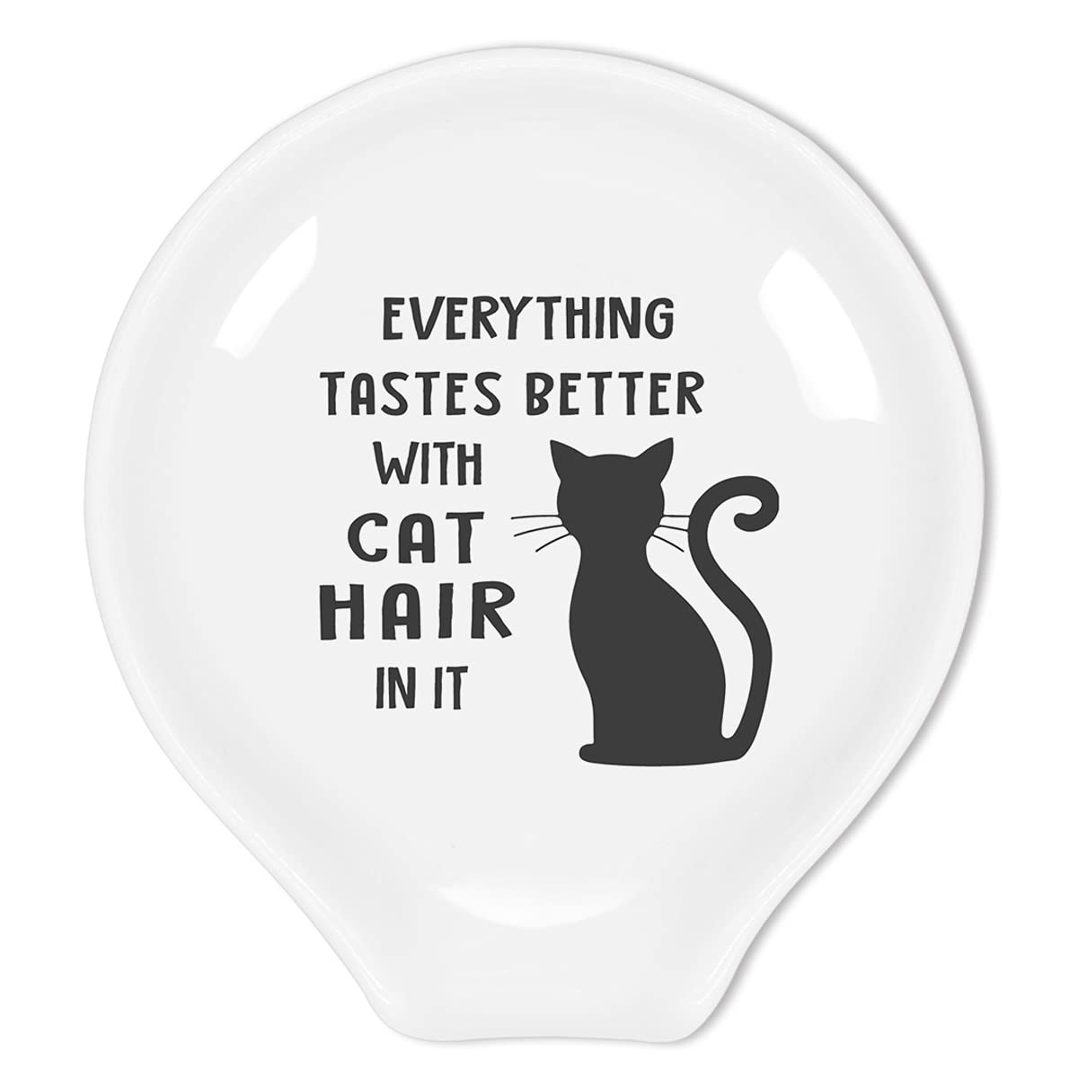 Littlefa Cat Spoon Rest - Ceramic Coffee Spoon Holder for Stovetop - Funny Cat-Themed Kitchen Accessory - Perfect for Coffee Station & Tea Bar - Ideal Gift for Cat Lovers (Use for Holding Spoons While Cooking or Serving Coffee/Tea)