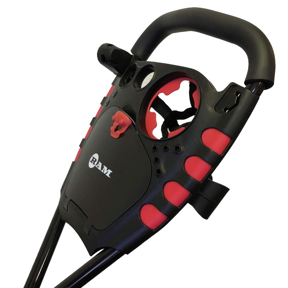 RAM Golf X-Pro Laser 3 Wheel 可折叠高尔夫推车带座椅 - 轻便耐用，适合球场及户外休闲使用