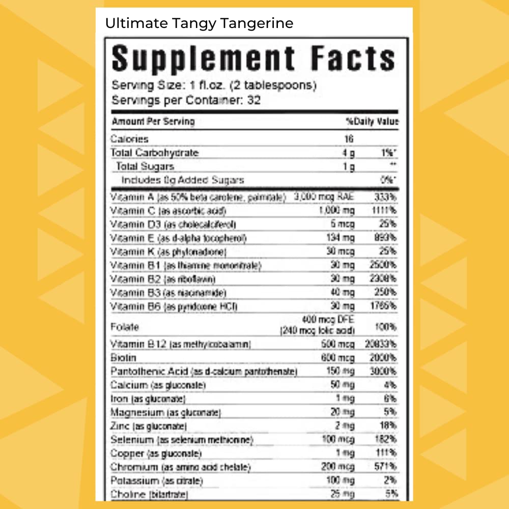 Youngevity Tangerine Multi 32 fl oz & Ultimate EFA 120 Softgels Combo Pack - Expires 2/24 | Premium Vitamin & Omega-3 Supplement for Immune Support & Heart Health | Perfect for Daily Wellness Routine & Active Lifestyle