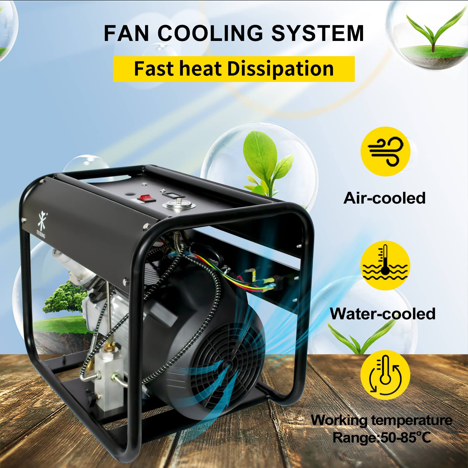 TUXING 4500Psi PCP Air Compressor | High Pressure Scuba Tank Diving Compressor | Double Cylinder Adjustable Pressure Pump for PCP Air Rifles & Scuba Diving Tanks | 110V Electric (TXED012) | Perfect for Hunting, Paintball & Underwater Adventures