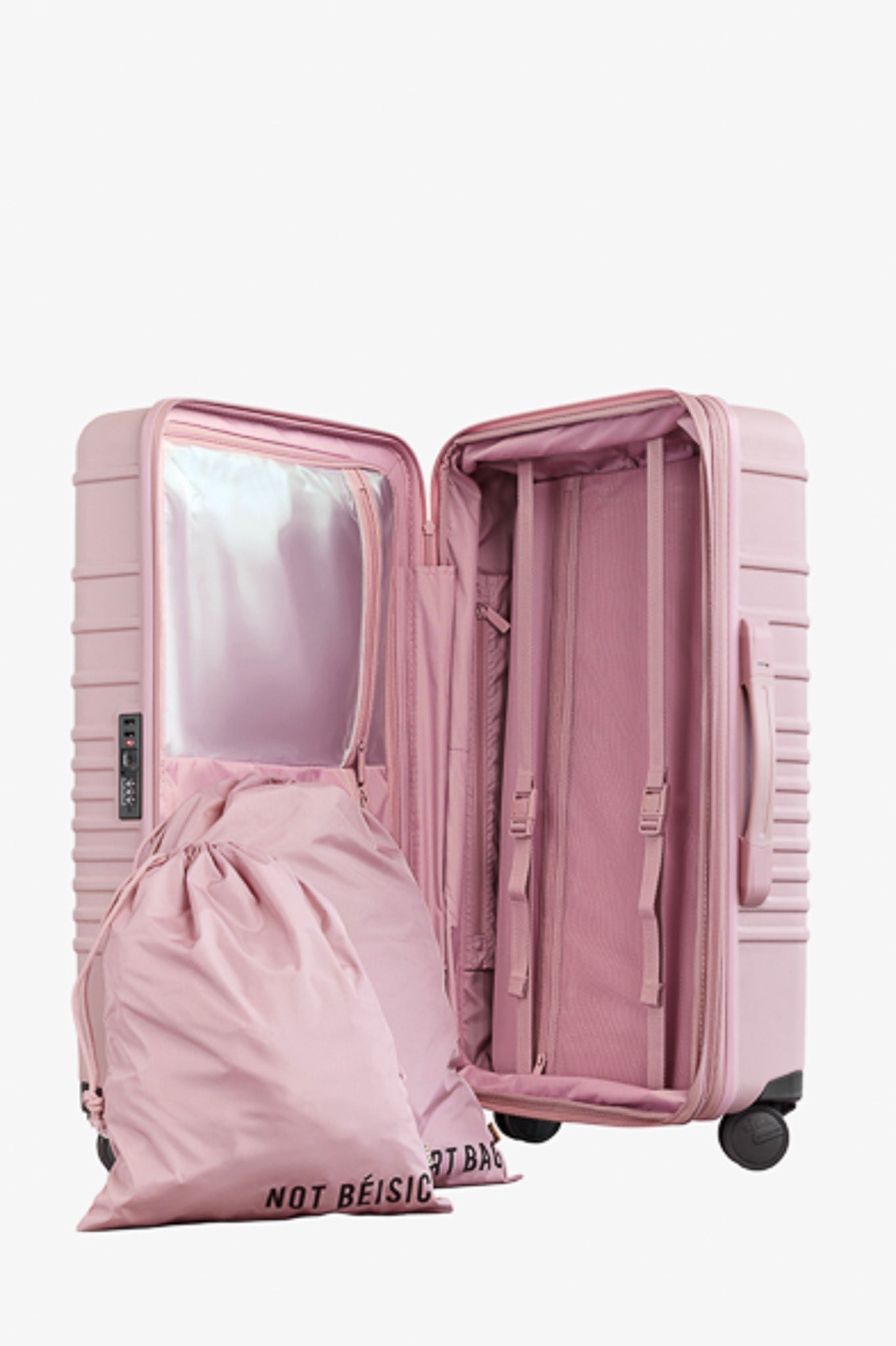 Atlas Pink Medium Check-In Roller Luggage - Perfect for Air Travel & Weekend Getaways