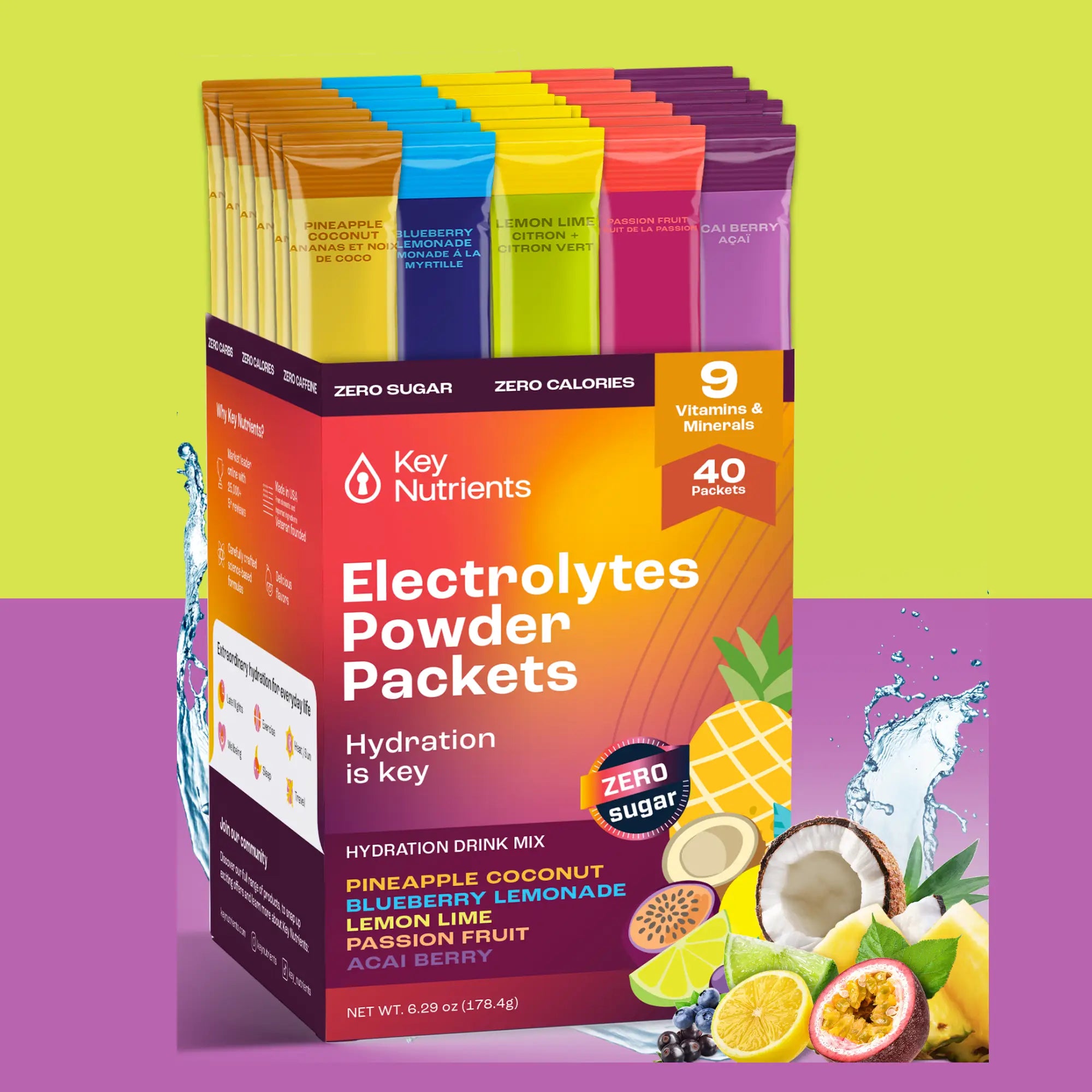 Electrolyte Recovery Plus Powder Travel Packets - Hydration Boost for Athletes & Travelers - Perfect for Workouts, Hiking & Post-Workout Recovery