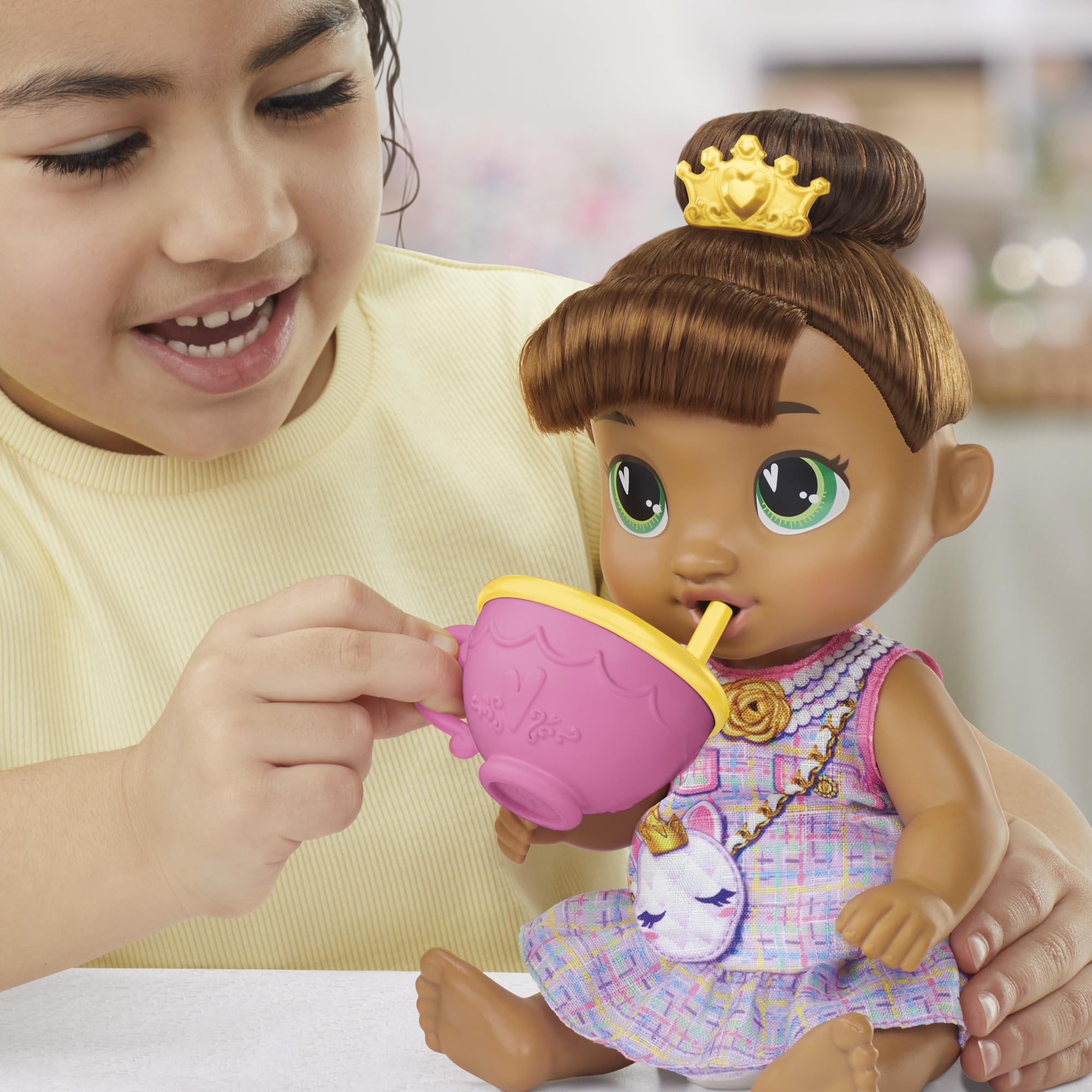 Baby Alive Bubbly Tea Party Sophia Sparkle Doll with Teapot Accessories - 11