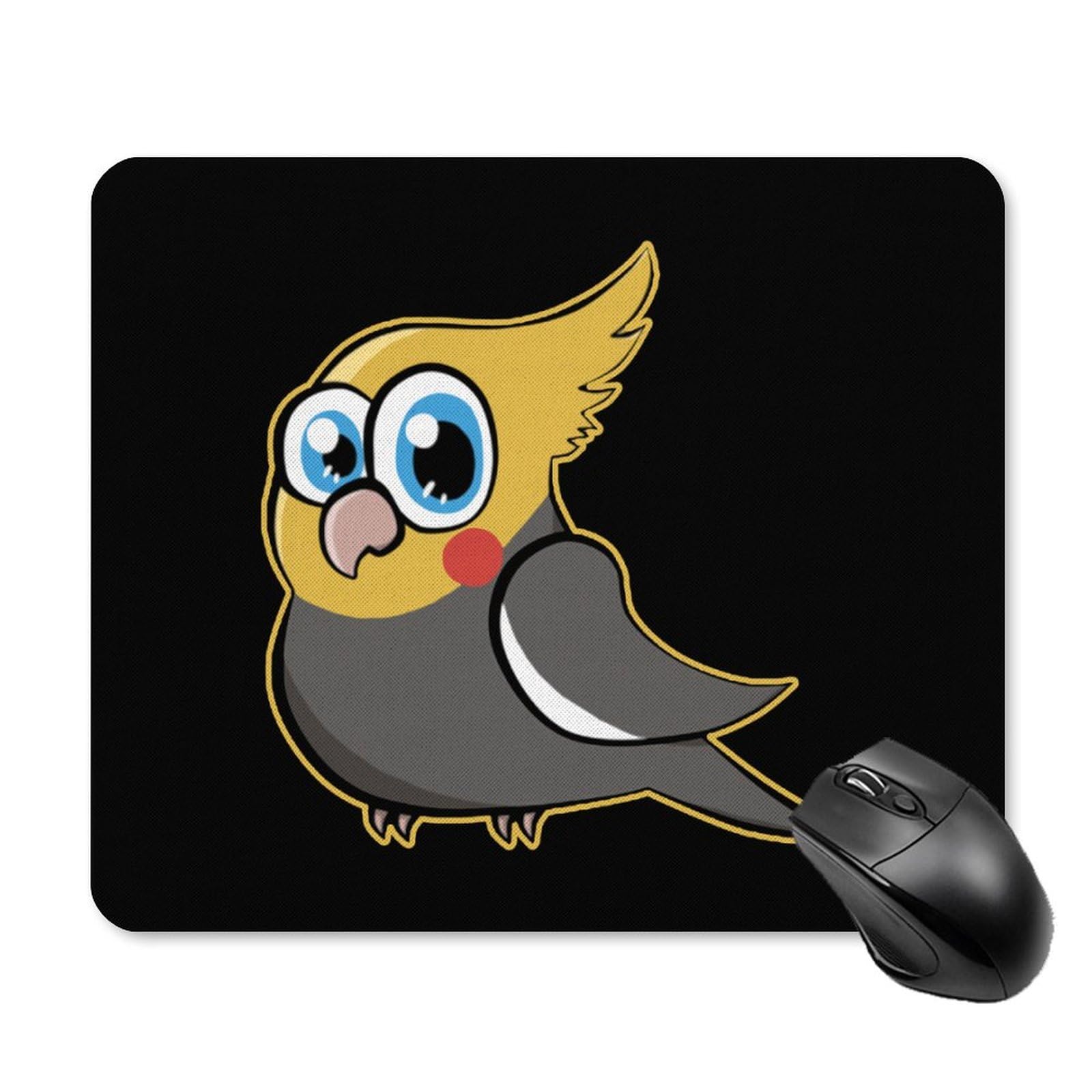 Durable Non-Slip Waterproof Gaming Mouse Pad - Cute Cockatiel Bird Design - 25x30cm Unisex Office & Home Computer Accessory for Work, Gaming & Study