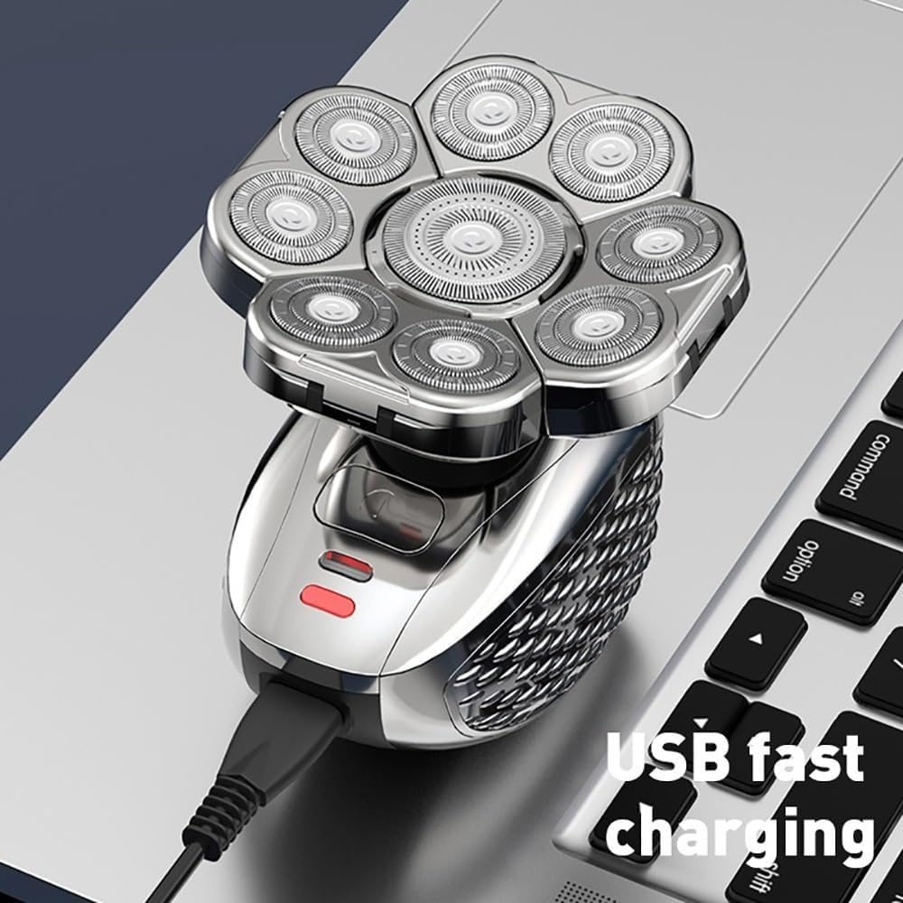 Premium 9D Floating Head Electric Razor for Men - Waterproof USB Rechargeable Shaver with 9 Cutters, Multifunctional Trimmer & Grooming Kit - Perfect for Travel, Home & Office Use