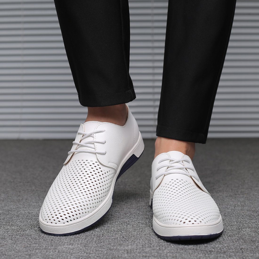 Men's Oxford Dress Shoes - Breathable Lace Up Casual Sneakers for Business & Formal Wear | Comfortable Slip On Style for Office, Wedding & Daily Use