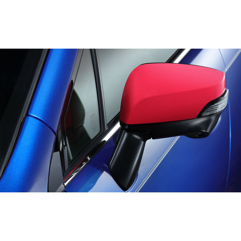 STI Cherry Red Mirror Covers for Subaru WRX STI 2015-2021 Models | Side Mirror Replacement | Enhances Style & Visibility for Daily Driving & Car Shows