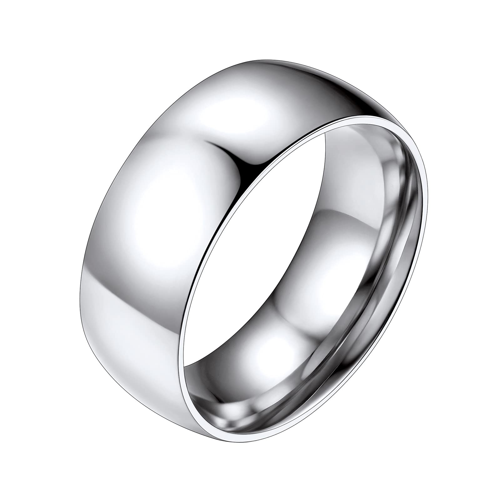PROSTEEL Men's Stainless Steel Wedding Rings - 2mm/4mm/6mm/8mm Width Band Ring Set with Gift Box - Perfect for Engagements, Anniversaries & Everyday Wear