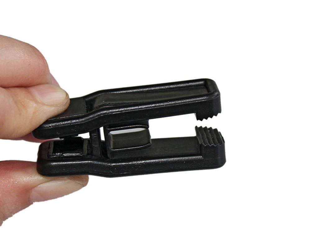 Erioctry Plastic Hanger Clips - 20 Pack Black Slim-Line Pants Hanger Clips with Strong Pinch Grip for Clothes Organization | Perfect for Velvet Hangers, Wardrobe Storage & Space-Saving Closet Solutions