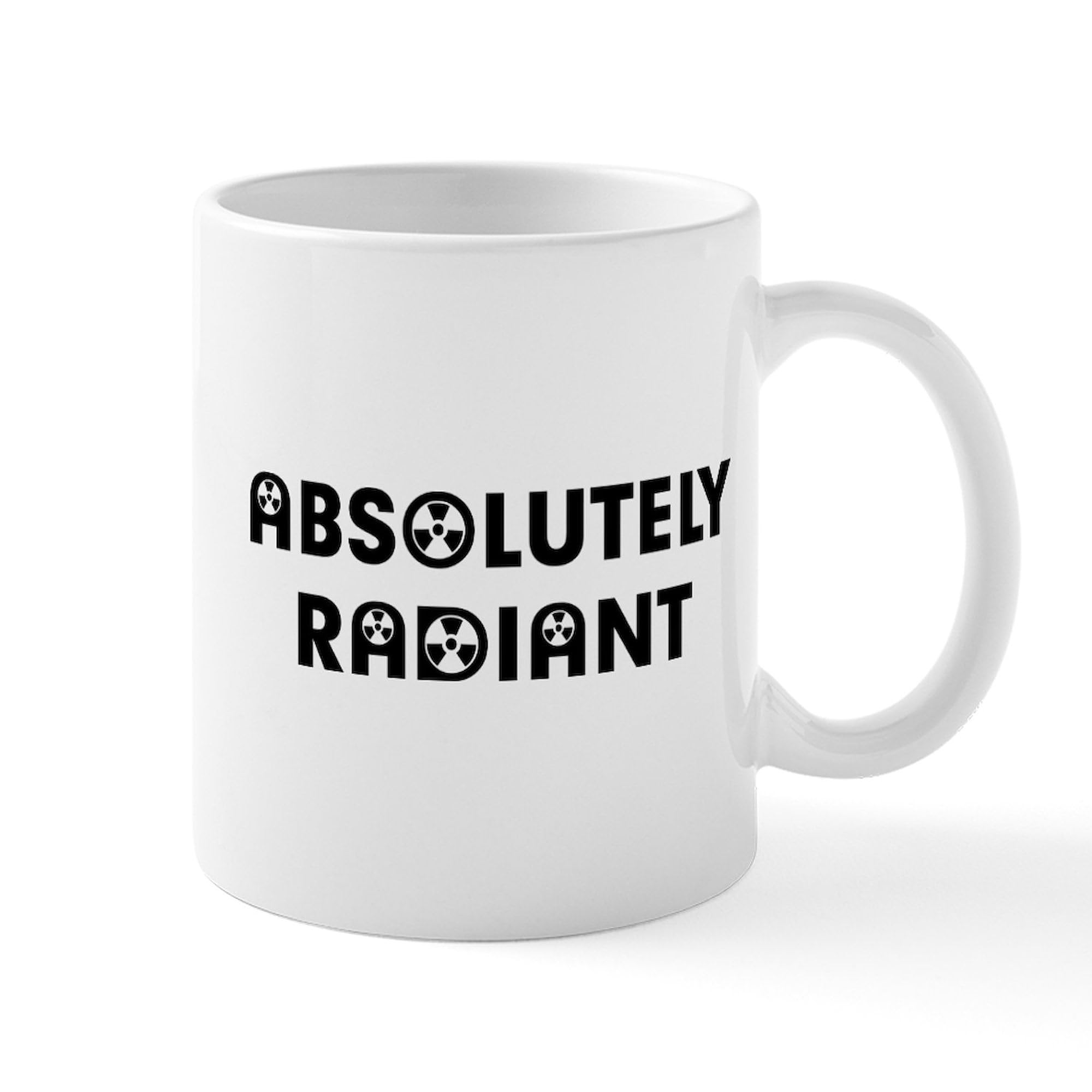 Absolutely Radiant 11 oz Ceramic Coffee Mug - Perfect for Home, Office & Gifts | 325ml White Coffee Cup for Tea, Hot Chocolate & Morning Brews