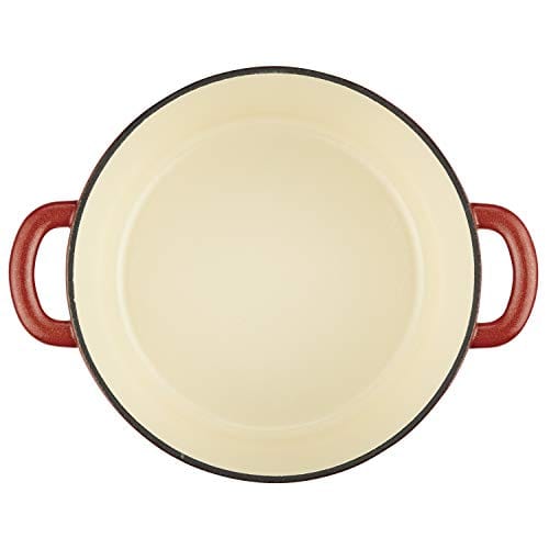Ayesha Curry 6 Quart Enameled Cast Iron Dutch Oven with Lid - Sienna Red Casserole Dish for Baking, Braising & Slow Cooking | Stovetop to Oven Safe | Perfect for Soups, Stews & Family Meals