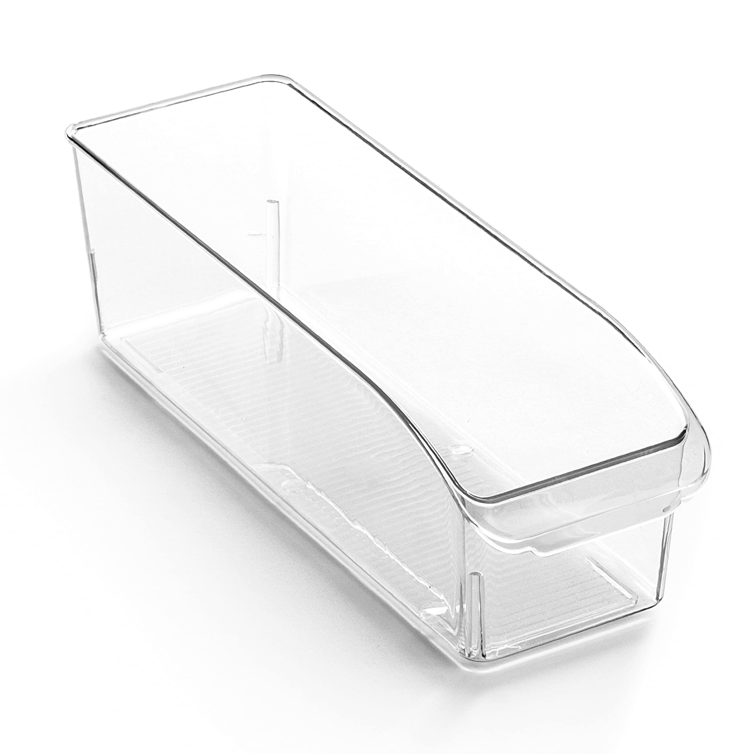 BINO Plastic Storage Bins Small - The Curve Collection Multi-Purpose Organizer for Kitchen, Pantry, Fridge & Home Organization | Space-Saving Storage Containers for Food, Toys & Closet Items | Stackable Home Organizer Bins