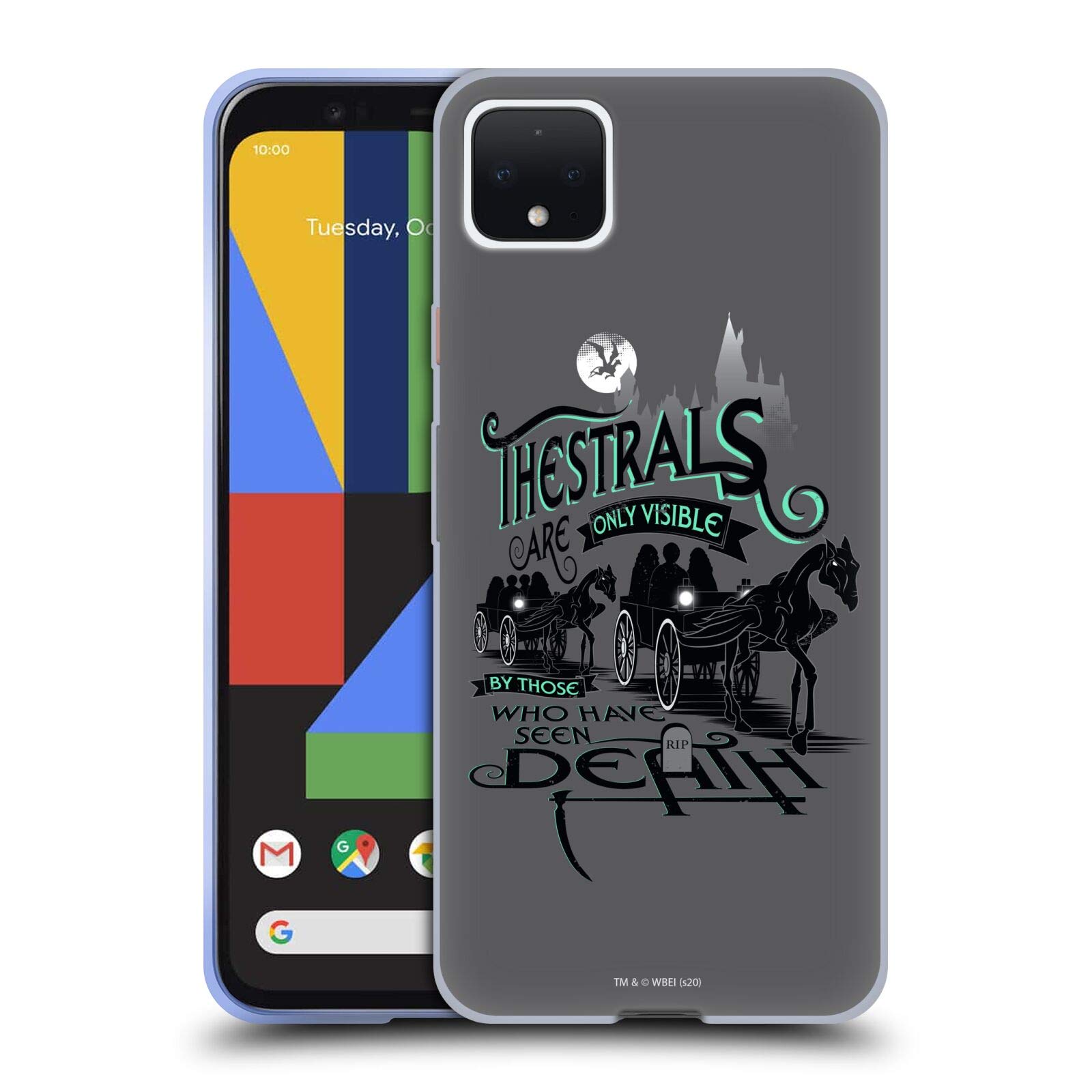 Harry Potter Thestrals Case for Google Pixel 4 XL - Soft Gel Cover for Wizards