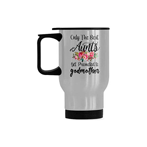 Funny Godmother Travel Mug - Stainless Steel Coffee Cup, 14oz - Perfect Gift for Aunts & Christmas