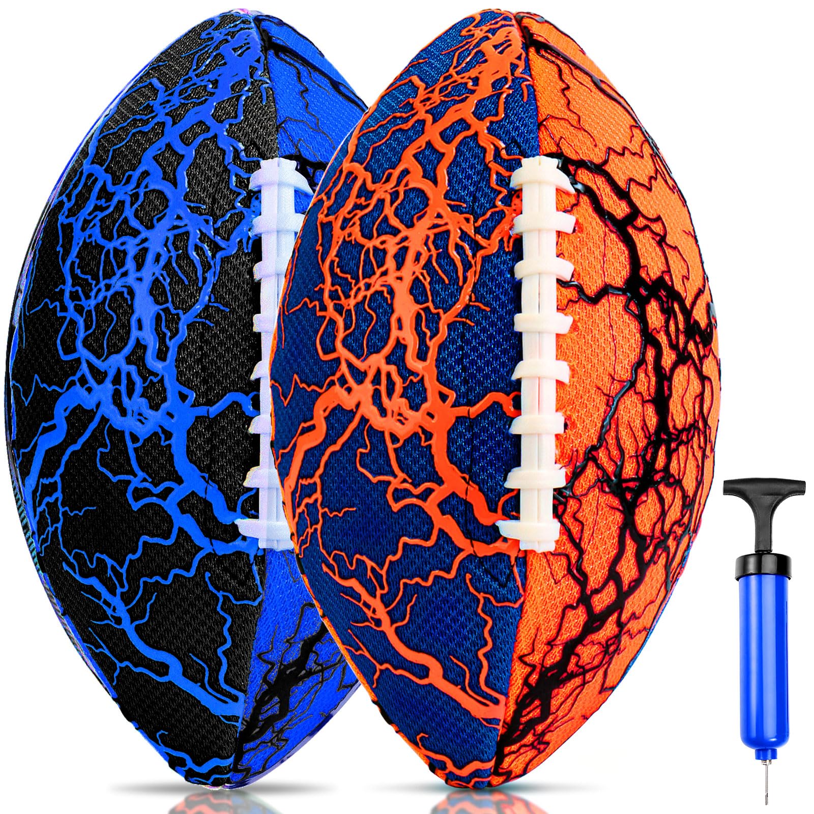 Jasonwell Waterproof Football - 2 Pack Strong Grip Pool & Beach Football for Kids, Teens & Adults | Fun Outdoor Water Toy for Swimming Pool, Lake, Park, Backyard Games & Family Activities
