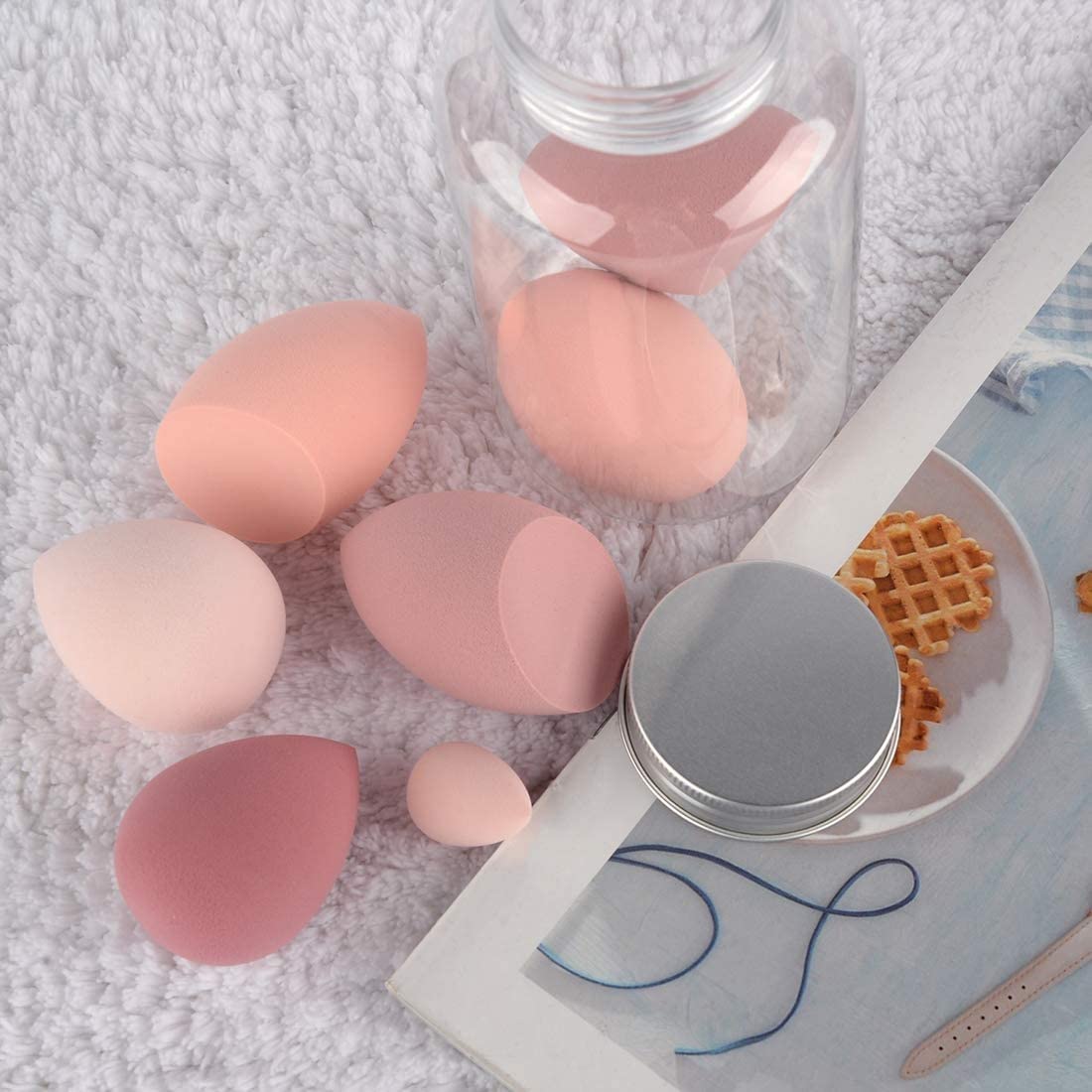 Gonegal 7-Piece Makeup Sponge Blender Set - Professional Foundation Sponge for Liquid, Powder & BB Cream - Perfect for Flawless Makeup Application at Home or On-the-Go