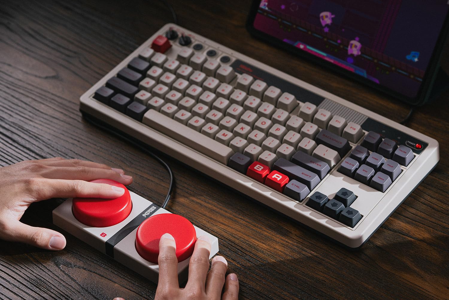 8Bitdo Retro Mechanical Keyboard & N30 2.4Ghz Wireless Mouse Combo for PC, Windows, macOS - Vintage Gaming Setup for Home Office & Retro PC Enthusiasts