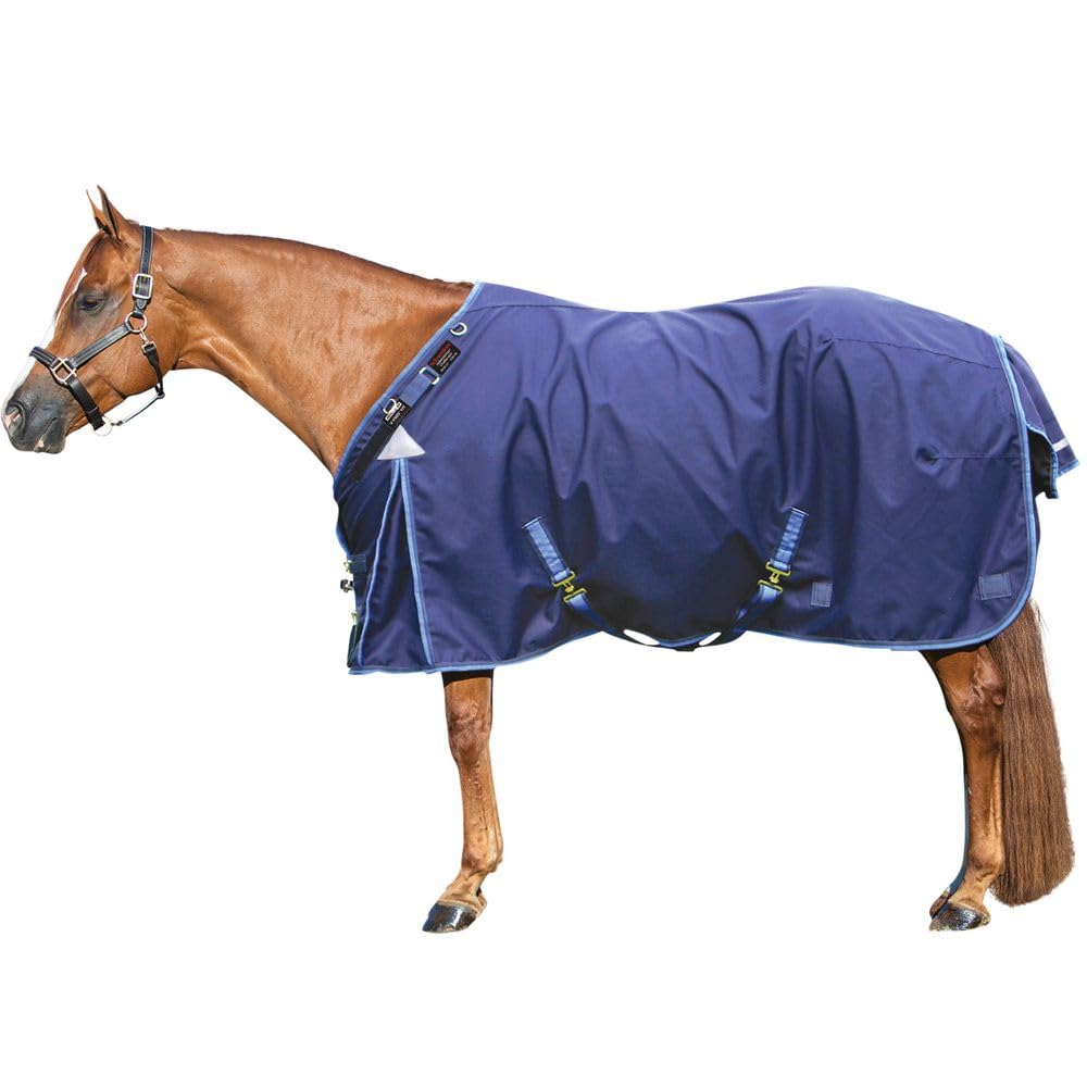 Challenger II Adjusta-Fit Waterproof Horse Turnout Blanket - Heavy Duty Winter Horse Rug for Cold Weather Riding & Stable Use