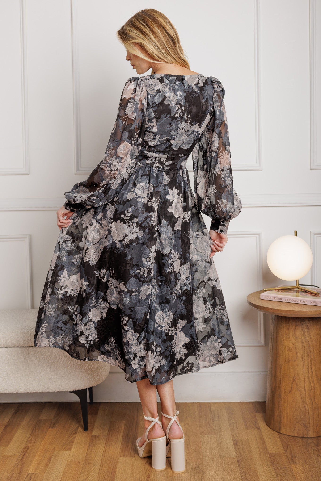 BE SOMEONE WOVEN MIDI DRESS - Flowy Summer Dress for Women, Elegant A-Line Midi Dress with Pockets - Perfect for Beach Vacations, Date Nights & Office Wear