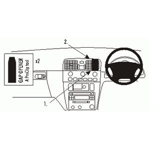 ClicOn No Holes Center Dash Mount for Volvo S40 V40 (2001-2003) - Secure Phone Holder for Hands-Free Driving & GPS Navigation