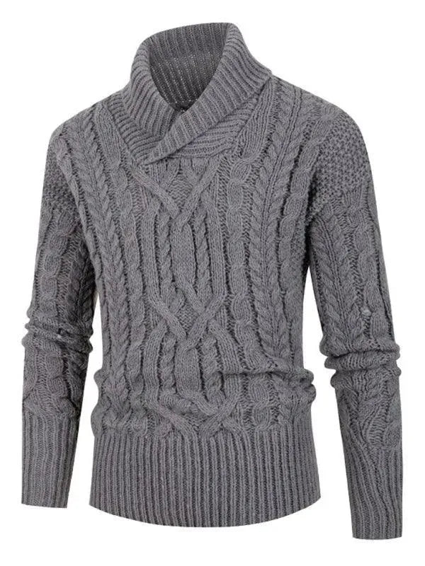Men's Twist V-Neck Pullover Sweater - Soft & Stylish Knit Sweater for Casual Wear, Office, and Outdoor Activities