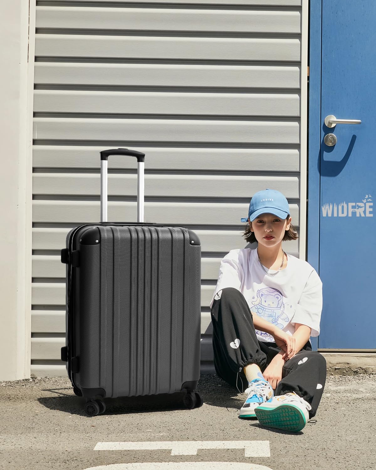 3-Piece Expandable Hard Shell Spinner Luggage Set with TSA Lock - Lightweight Durable Suitcases for Travel (Dark Gray) | Perfect for Family Vacations, Business Trips & International Travel