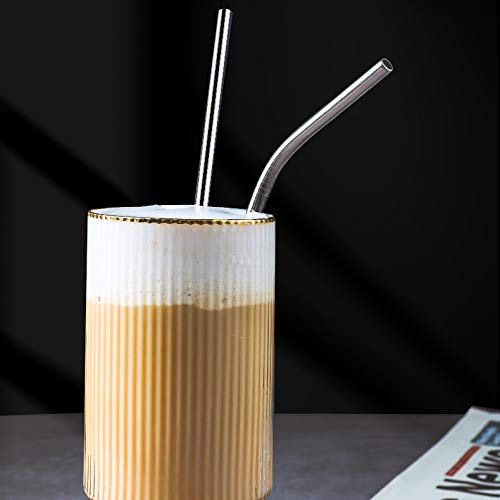 50 Pack Stainless Steel Metal Straws - 10.5