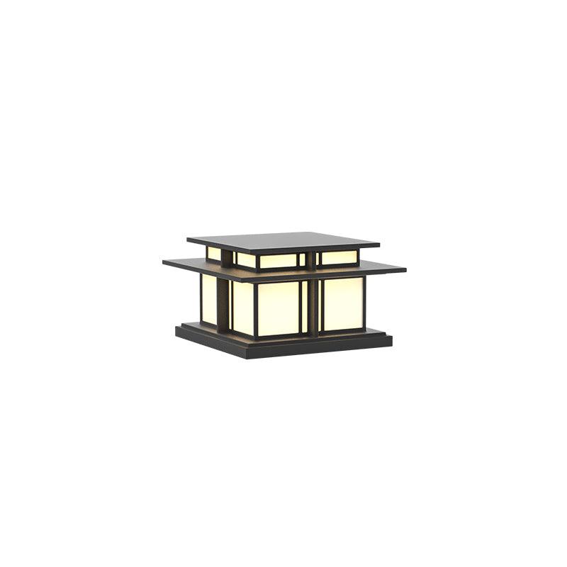 Boilyn Modern Outdoor Pillar Light - Waterproof LED Post Light for Garden, Patio, Pathway - Energy Efficient Solar or Hardwired Landscape Lighting for Home Exterior