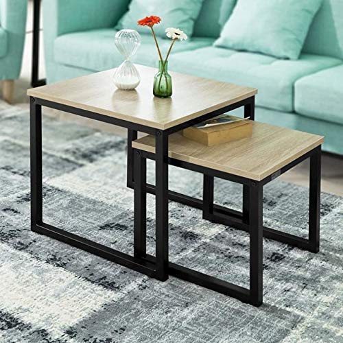 Modern Nordic Square Coffee Table - Light Luxury Living Room & Kitchen Side Table, End Table for Cafe, Tea, and Home Decor