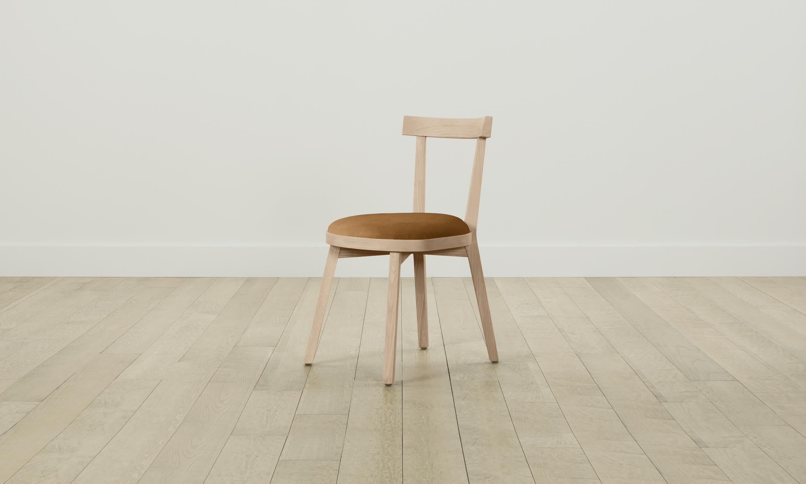 Premium Allen Dining Chair - Genuine Nubuck Leather Saddle Seat - Modern Comfort for Home Dining Room, Kitchen, and Office - Perfect for Entertaining Guests or Daily Family Meals