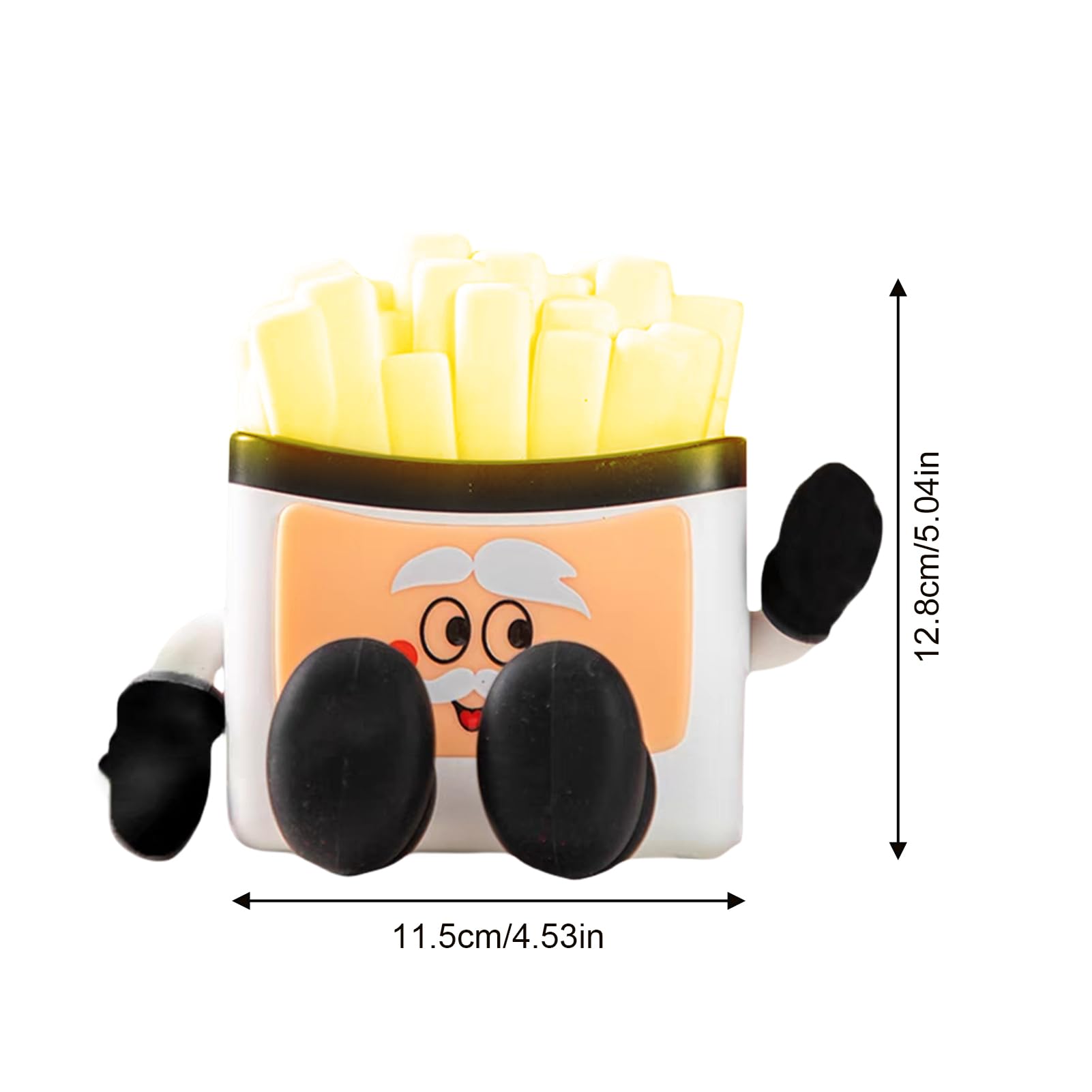 French Fries Night Light - Rechargeable LED Touch Lamp with 3 Brightness Levels | 500mAh Battery | Kids Room Decor, Kitchen Nightlight, Bedside Table Lamp for Cozy Atmosphere