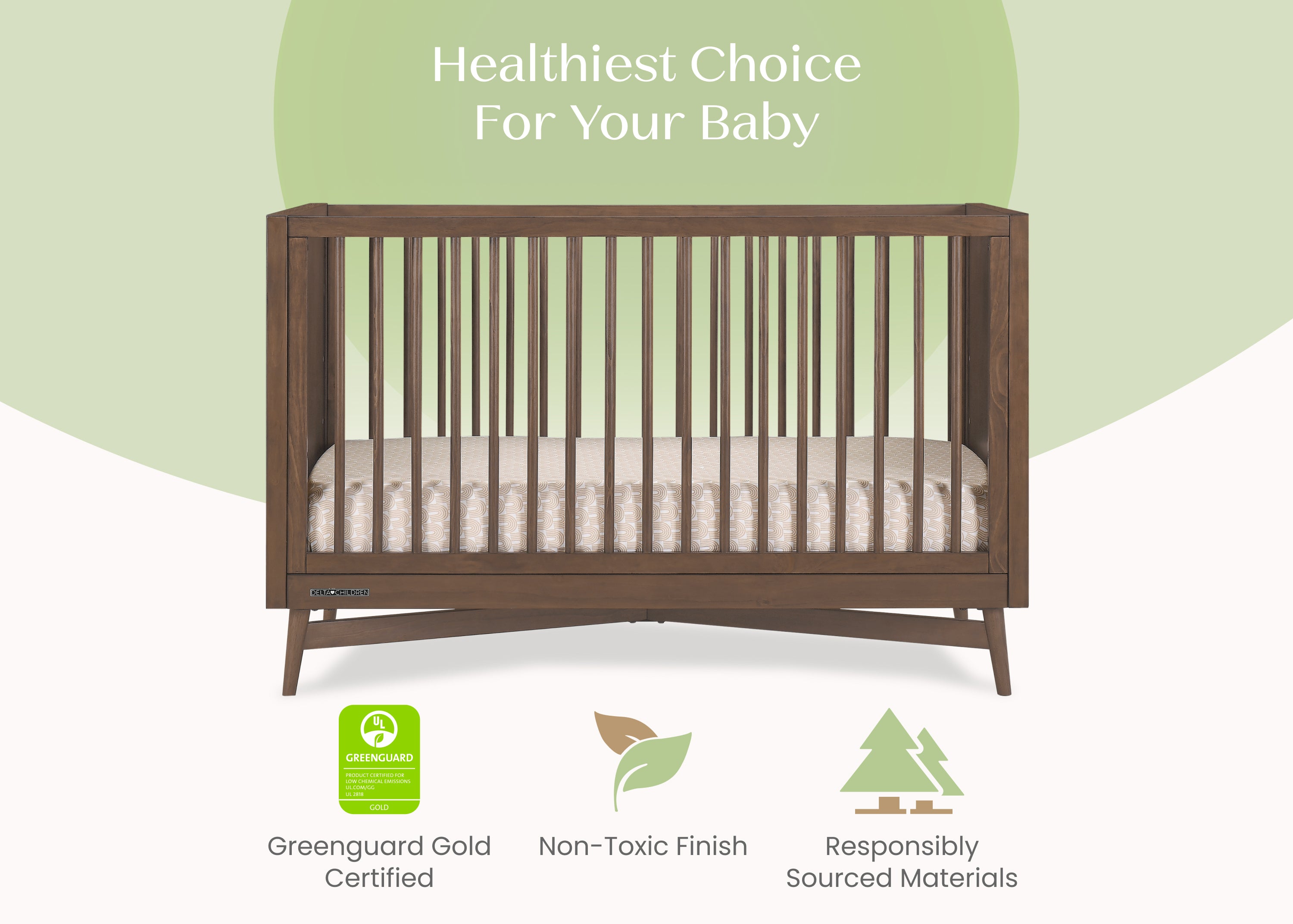 Dylan 4-in-1 Convertible Baby Crib - Toddler Bed, Daybed & Full-Size Bed | Safe & Stylish Nursery Furniture for Newborns to Teens | Perfect for Baby Rooms, Daycare Centers & Guest Bedrooms