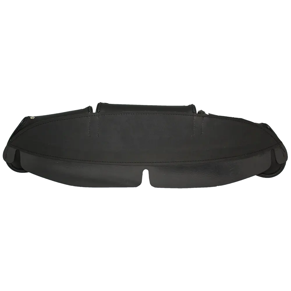 Open Road Chrome Stud Curved PVC Windshield Bag for Motorcycles - Durable Storage Organizer for Maps, Phones & Accessories - Perfect for Harley, Cruiser & Touring Bikes